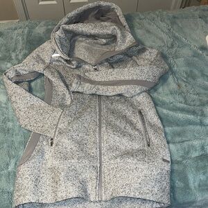 Athleta Women’s Gray Hooded Jacket/Fleece size Small Outer Wear